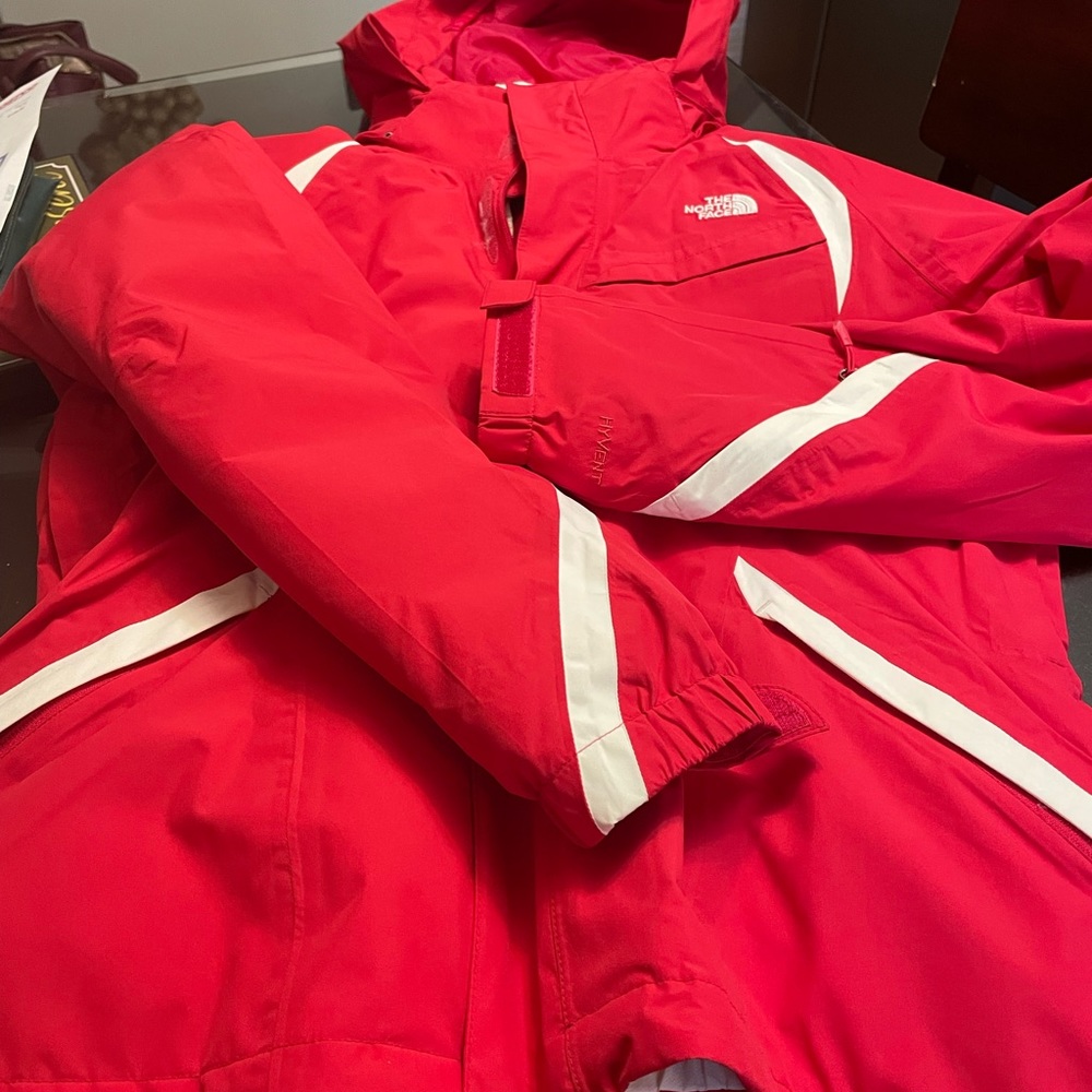The North Face Ski Jacket Red and Whte